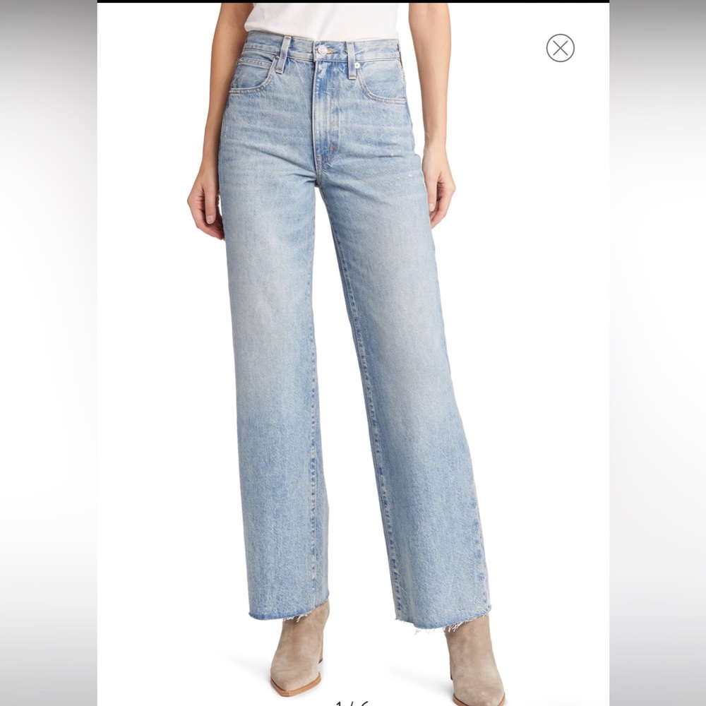 Slvrlake Brooklyn High rise relaxed straight leg jeans in lonesome road